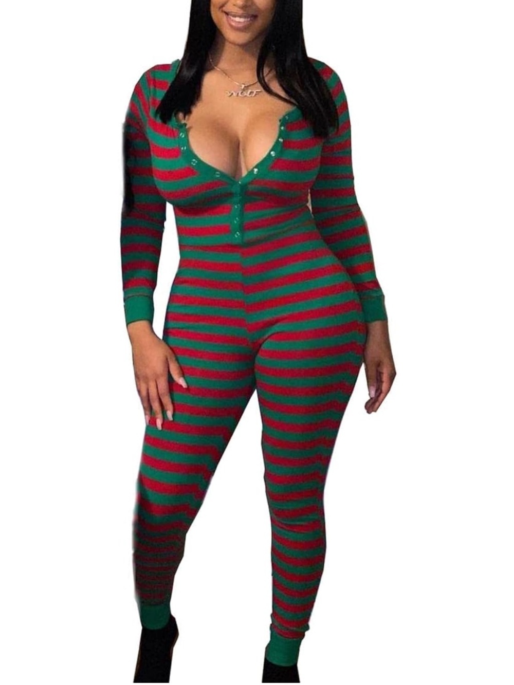 Women’s Christmas Holiday Onesie Pajamas Jumpsuit Size Small